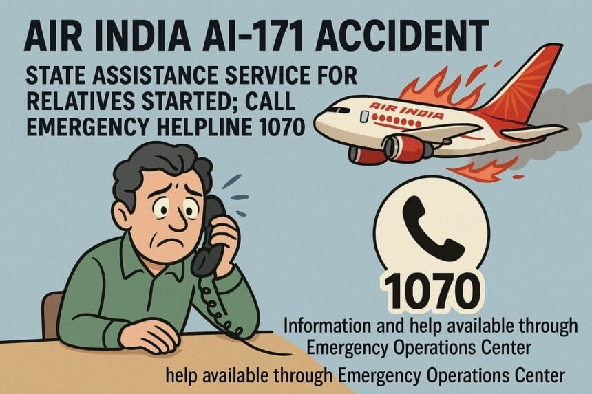 World news | एअर इंडिया AI-171 अपघात : नातेवाईकांसाठी राज्य शासनाची मदत सेवा सुरु; आपत्कालीन मदत क्रमांक 1070 वर कॉल करा 1 IMG 20250612 WA0053