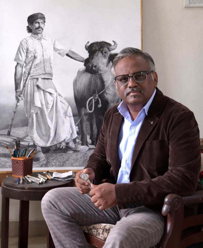 Art | चित्रकार नुरील भोसले यांच्या 'अरुंधती'स राष्ट्रीय पुरस्कार; तेलंगणा सरकारकडून गौरव 2 Art