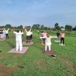 Health | नियमित योगासने आरोग्यासाठी हितकारक- भानुदास कोतकर निंबळक येथे योगदिवस साजरा 4 Health