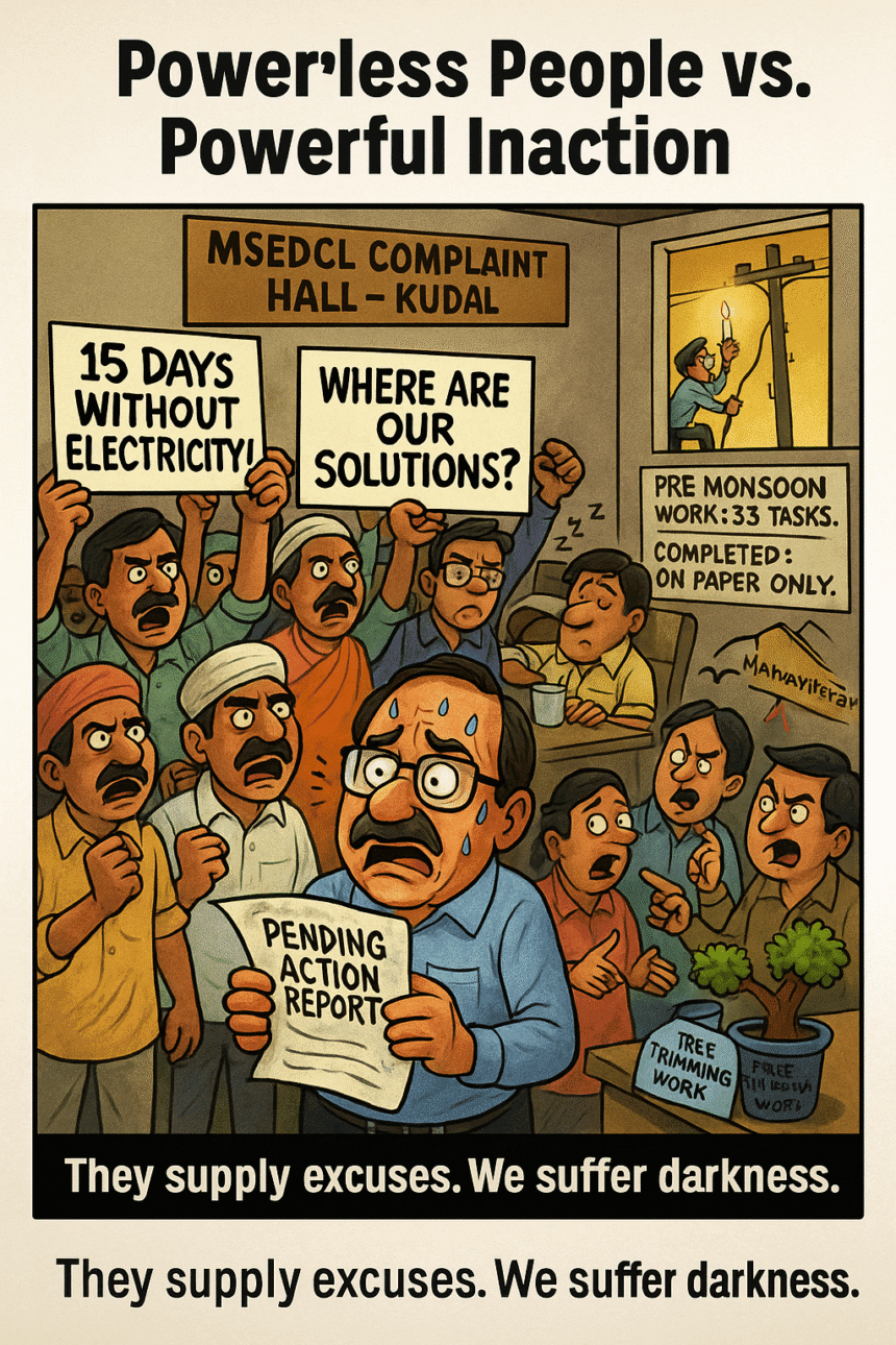 Public issue | झोपलेल्या यंत्रणेला जागे करण्याचा प्रयत्न; महावितरण विरोधात जोरदार बैठक! 1 file 00000000fac46230af7c1c83b111e8f4