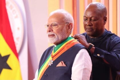 World news | मोदी यांना घानाचा दोन नंबरचा ‘ऑर्डर ऑफ द स्टार ऑफ घाना’ पुरस्कार 12 FB IMG 1751510997574