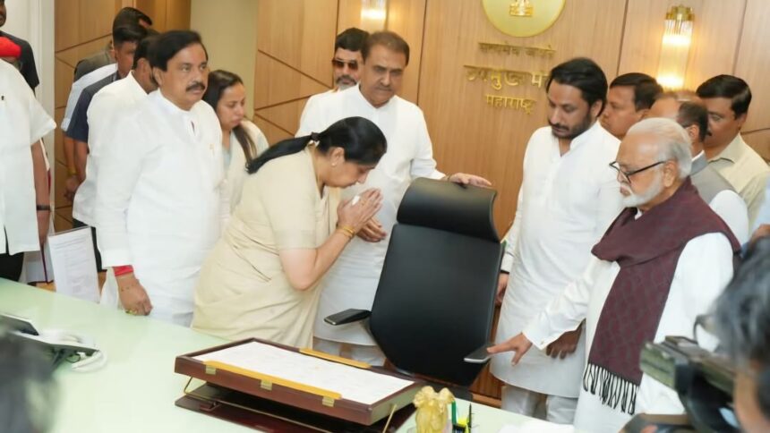 Sunetra pawar padabhar salute to chair