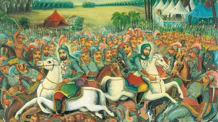Muharram History मोहर्रम साजरा करणारे हुसैनी ब्राह्मण आणि करबला युद्धाचे प्रतीकात्मक चित्र